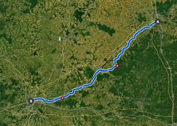 Parcours sur la Loire V lo d Orl ans Tours Quai des cycles
